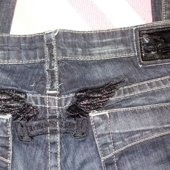 Over $200 MSRP Robin's Jeans Marilyn Black Wings - Picture 4 of 5